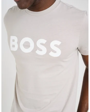 Tricou regular fit cu imprimeu logo cauciucat Thinking