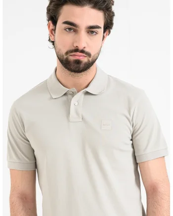Tricou polo slim fit Passenger, Maro taupe deschis