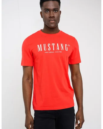 Tricou cu logo Austin, Alb/Rosu capsuna