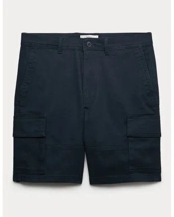 Pantaloni scurti cu buzunare, Bleumarin