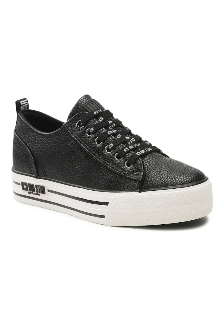 Tenisi dama,  301274063, Piele ecologica, Negru, Negru