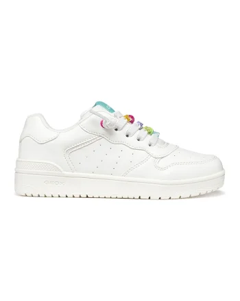 Pantofi sport Washiba cu sireturi decorative cu talismane, Alb murdar