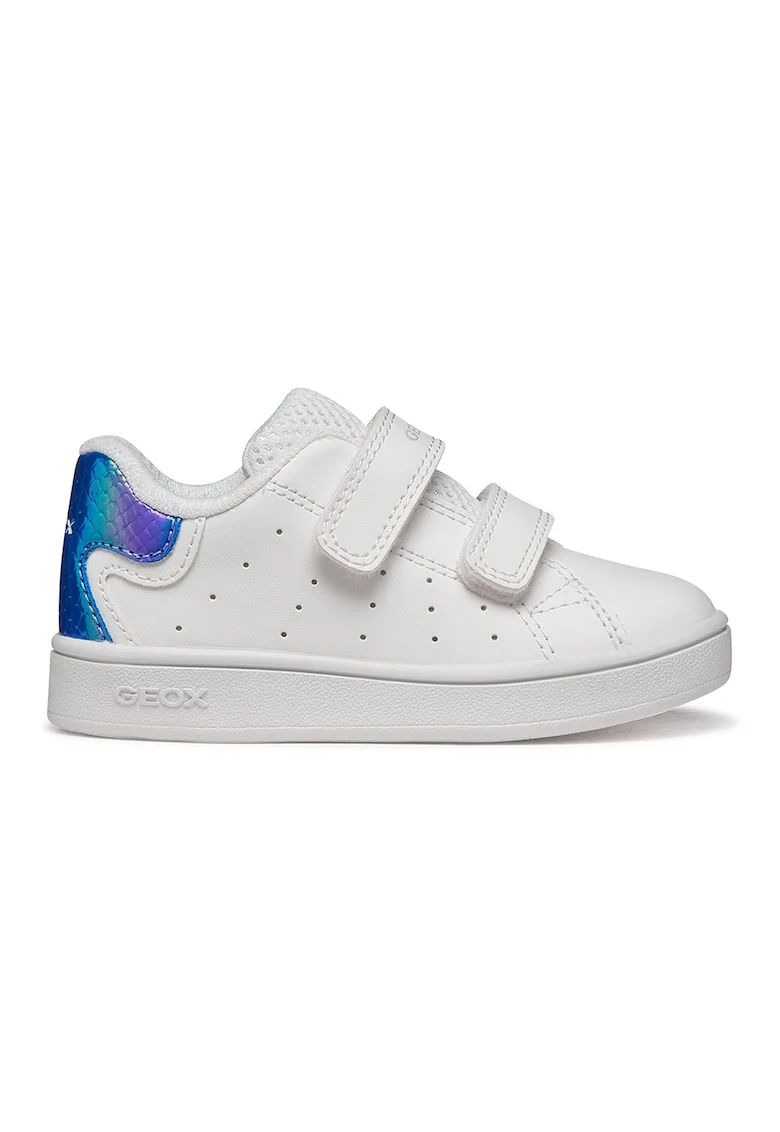 Pantofi sport Eclyper Toddler din piele ecologica cu aspect perforat, Albastru royal/Alb optic
