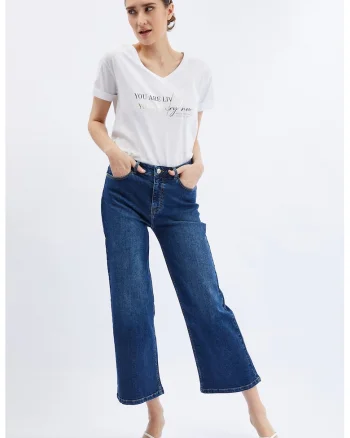 Blugi kick flare, Bleumarin