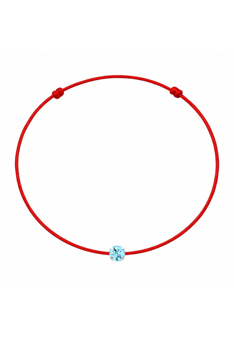 Bratara martisor decorata cu cristal Preciosa, Albastru aquamarin