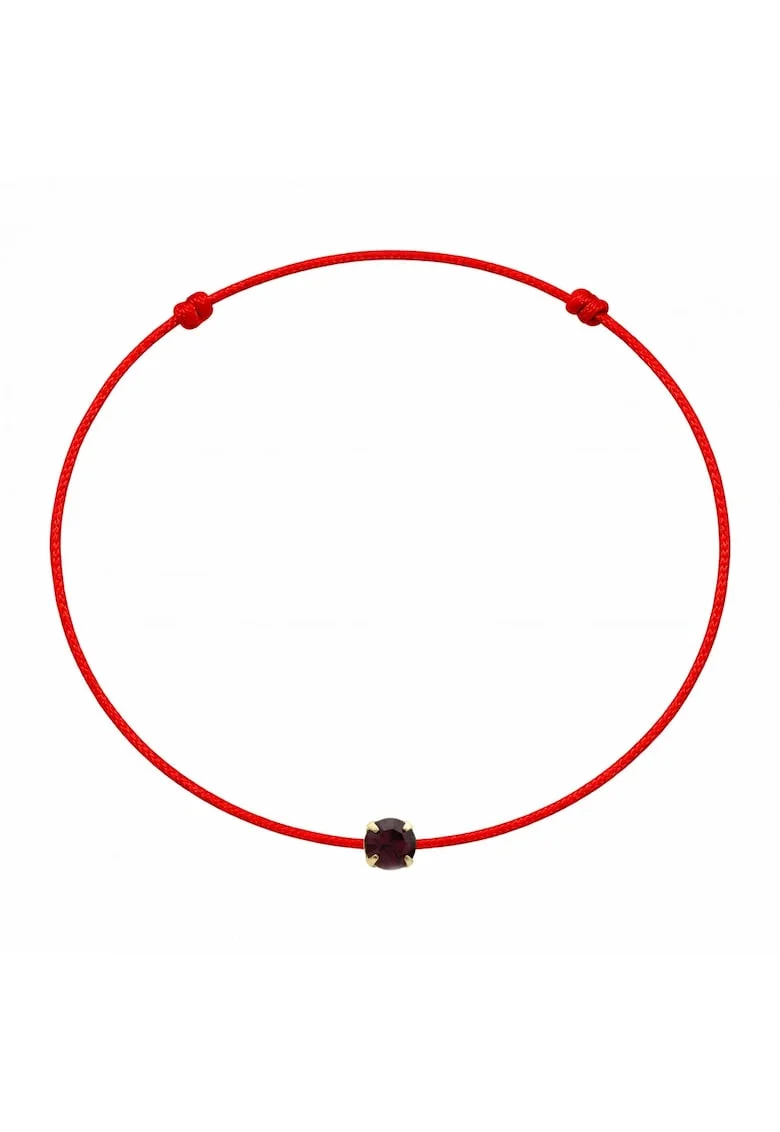Bratara martisor decorata cu cristal Preciosa, Mov inchis