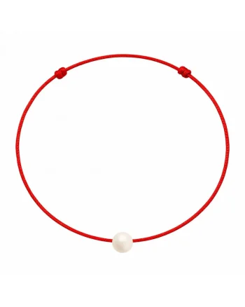 Bratara martisor decorata cu perla Preciosa, Crem