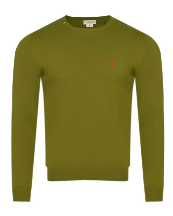 Pulover barbati,  bumbac, verde masliniu, Verde masliniu