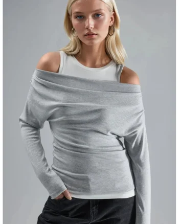 Bluza dama,  Jerseu, Gri