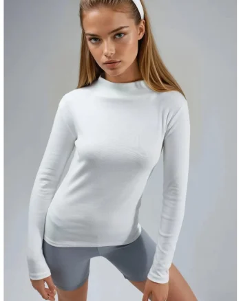 Bluza dama,  Alb, Jerseu,