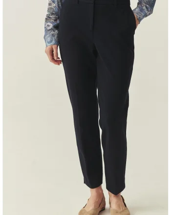 Pantaloni chino cu talie elastica pe partea din spate, Albastru ultramarin