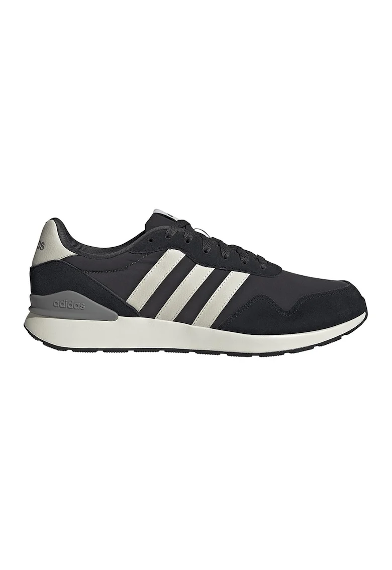 Pantofi sport Run 60s cu detalii de piele intoarsa, Negru/Alb murdar/Gri antracit