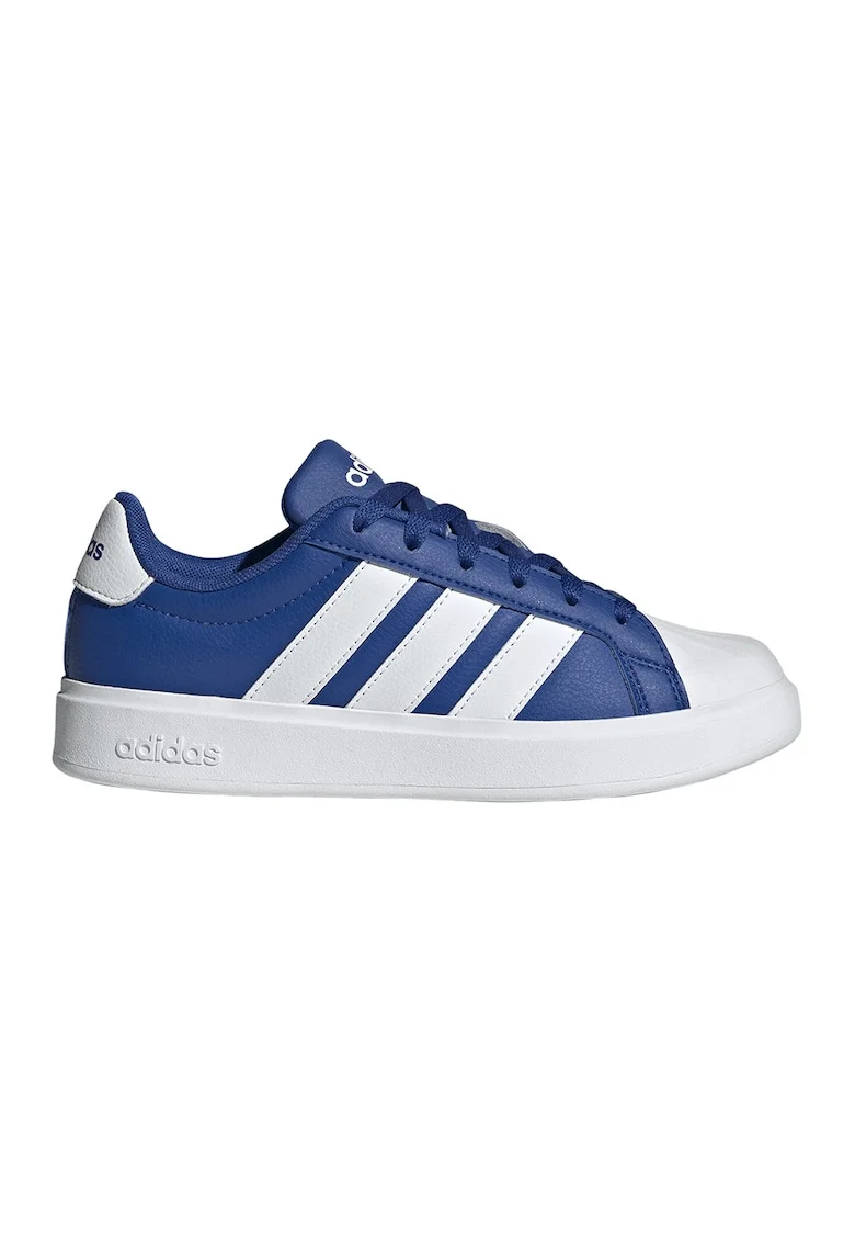 Pantofi sport din piele ecologica StreetTalk, Alb/Albastru royal