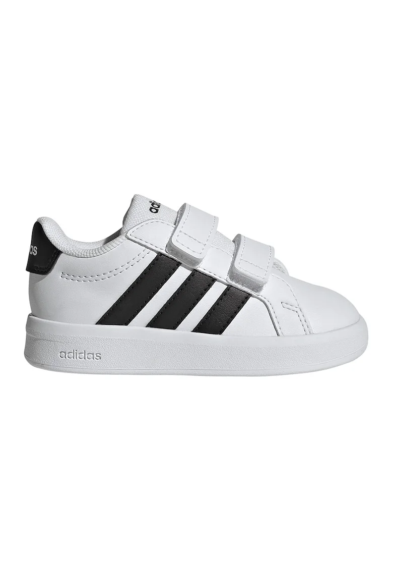 Pantofi sport Grand Court 3.0 de piele ecologica cu benzi velcro, Alb