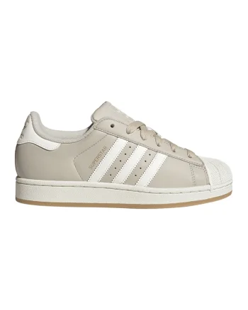 Pantofi sport Superstar II de piele, Caramel/Alb murdar/Bej deschis