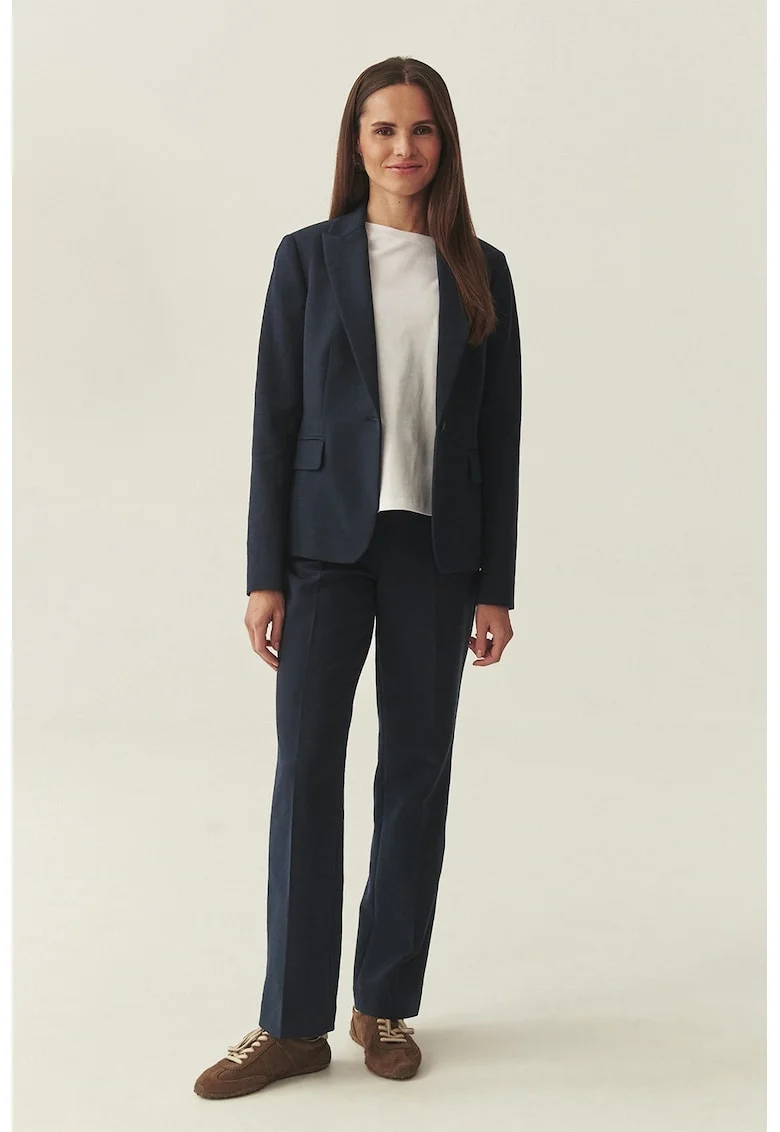 Pantaloni chino cu croiala dreapta, Albastru ultramarin