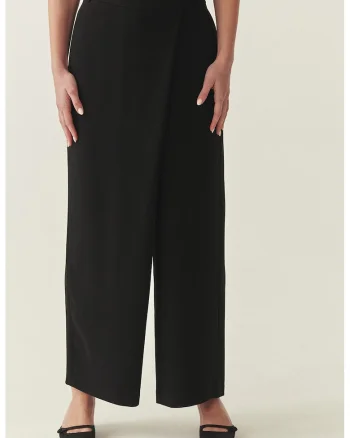 Pantaloni eleganti cu croiala ampla, Negru