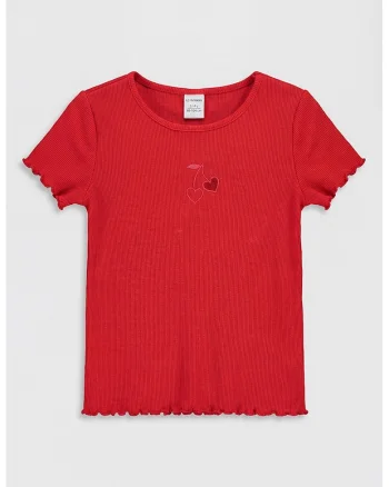 Tricou din amestec de bumbac, Rosu