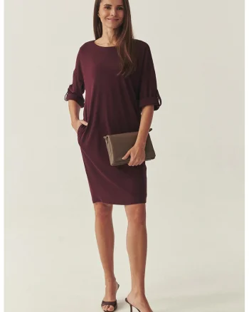 Rochie midi cu buzunare laterale, Violet tyrian