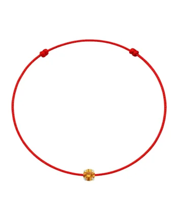 Bratara martisor decorata cu cristal Preciosa, Galben