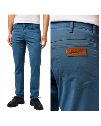 Blugi Lungi 5 Buzunare Bumbac, Albastru