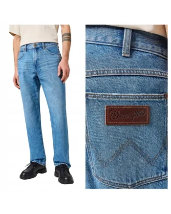 Blugi Barbati,  Frontier, Loose Fit, Talie Medie, Fermoar, Lungi, 5 Buzunare, Bumbac, W36-L32 US, Albastru