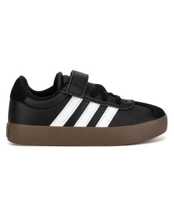 Pantofi sport copii,  piele naturala, negru, velcro,