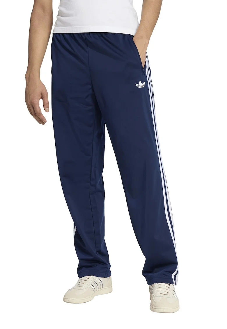 Pantaloni de trening cu talie elastica Firebird, Alb/Albastru inchis