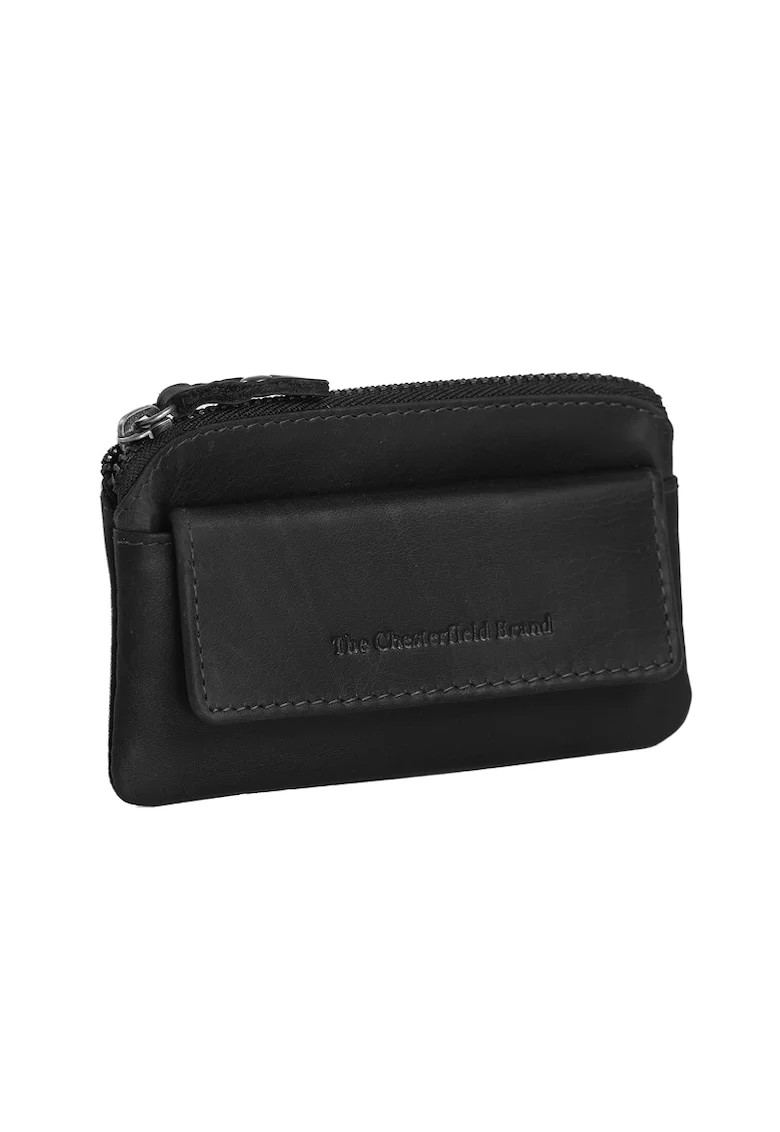Portofel chei unisex piele naturala, Oliver,, Negru