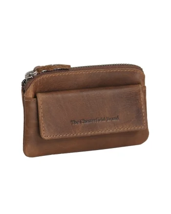 Portofel chei unisex piele naturala, Oliver,, Coniac