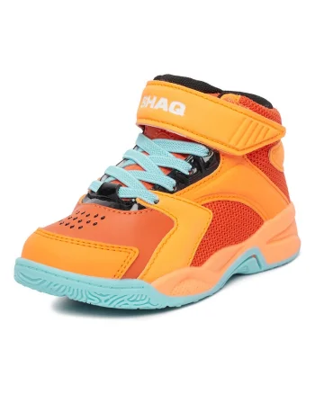 Pantofi sport copii,  velcro, portocaliu, tesatura
