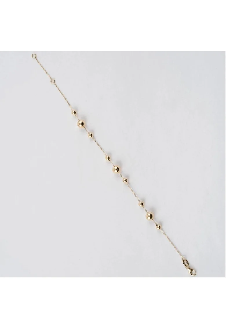 Bratara din Aur Galben de 18 kt cu Bile, Ajustabila,  1.52g