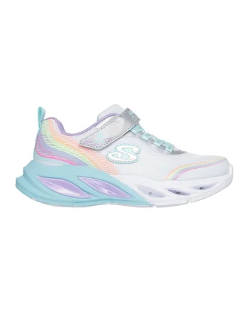 Pantofi sport cu LED Cosmic Glow- Rainbow Beam, Gri deschis