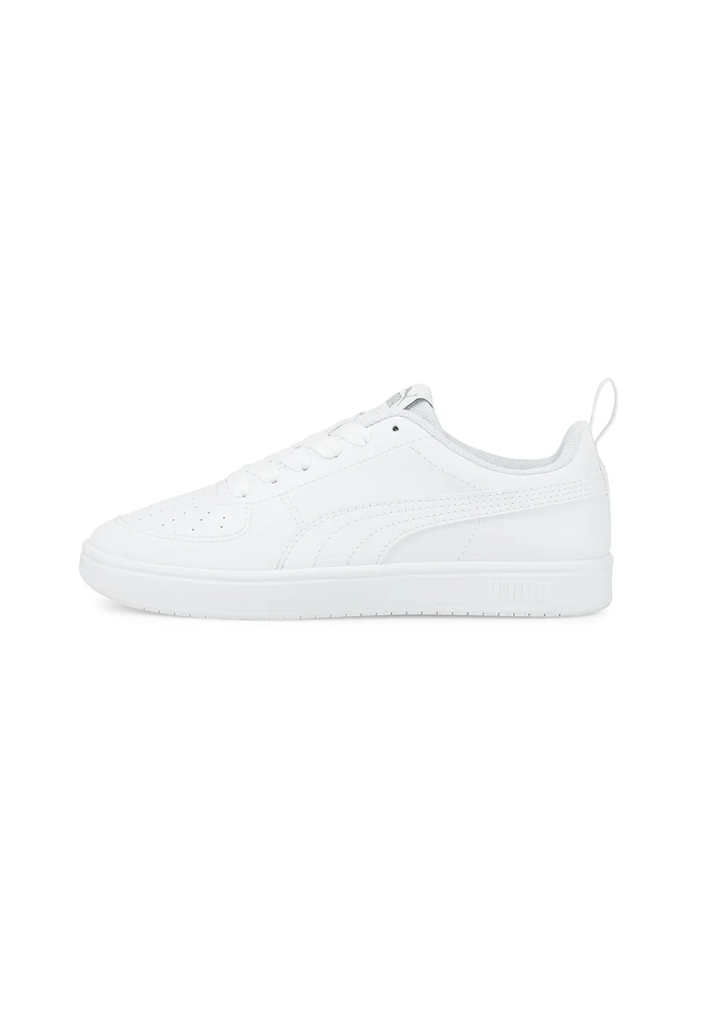 Pantofi sport Rickie low-cut din piele ecologica cu perforatii, Alb