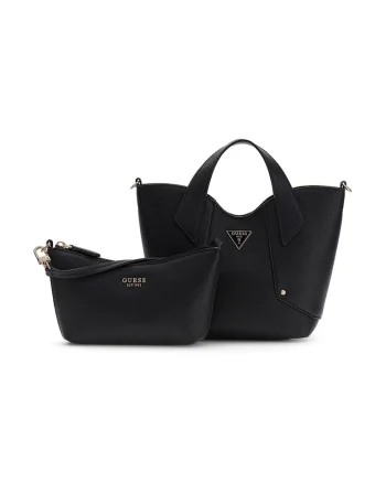 Geanta tote din piele ecologica cu etui detasabil Darcy, Negru