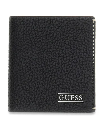 Portofel din piele Boston Tumble, Negru