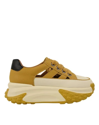 Pantofi sport, dama,  9071 galben, piele naturala, Galben