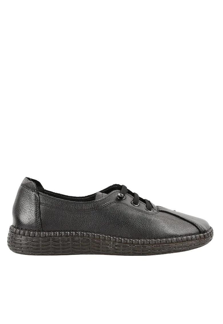 Pantofi casual, dama,  2810 negru, piele naturala, Negru