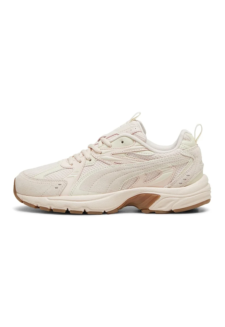 Pantofi sport cu detalii din piele intoarsa Milenio Tech, Roz pal