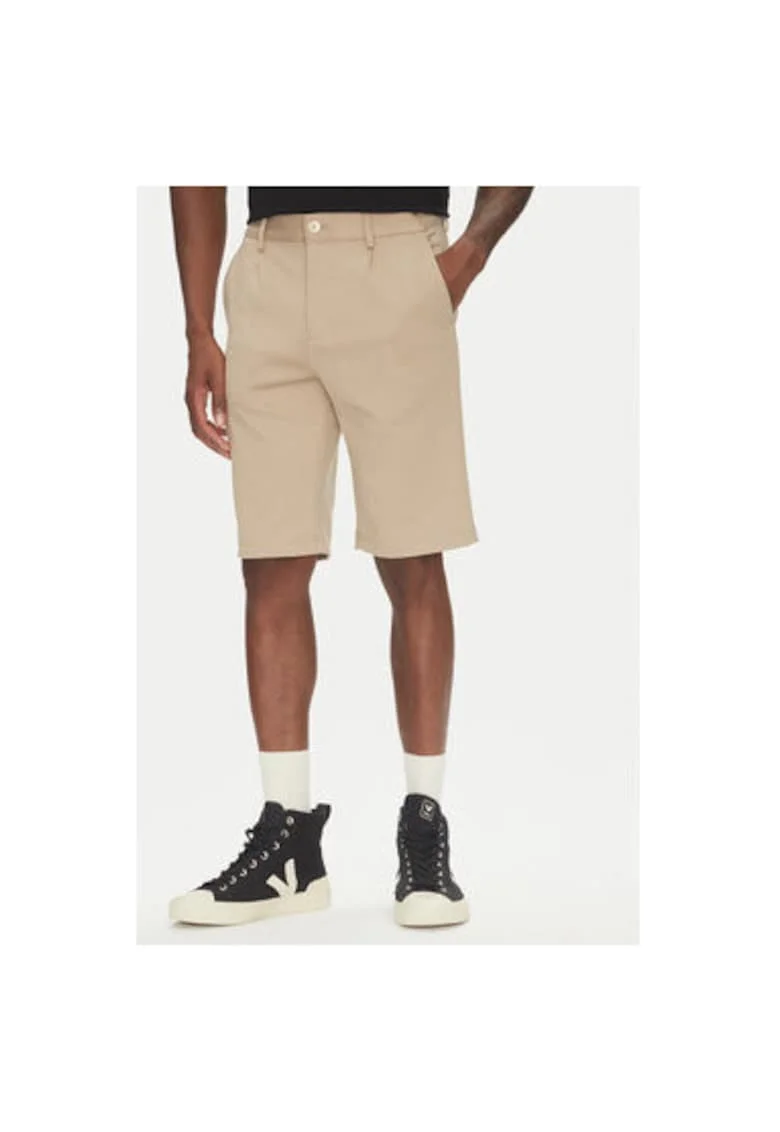 Pantaloni scurti barbati  30-506062, Poliester/Viscoza, Verde, Bej
