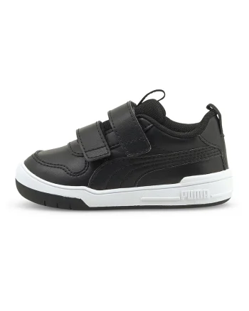 Pantofi sport de piele ecologica cu velcro Multiflex, Negru