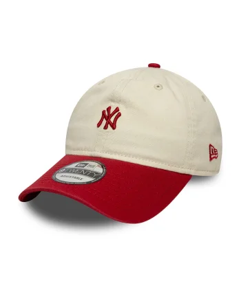 Sapca baseball cu logo 9Twenty Yankees, Rosu/Bej