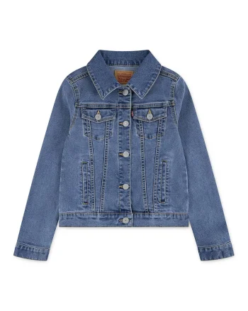 Jacheta de denim cu buzunare pe piept, Denim Blue