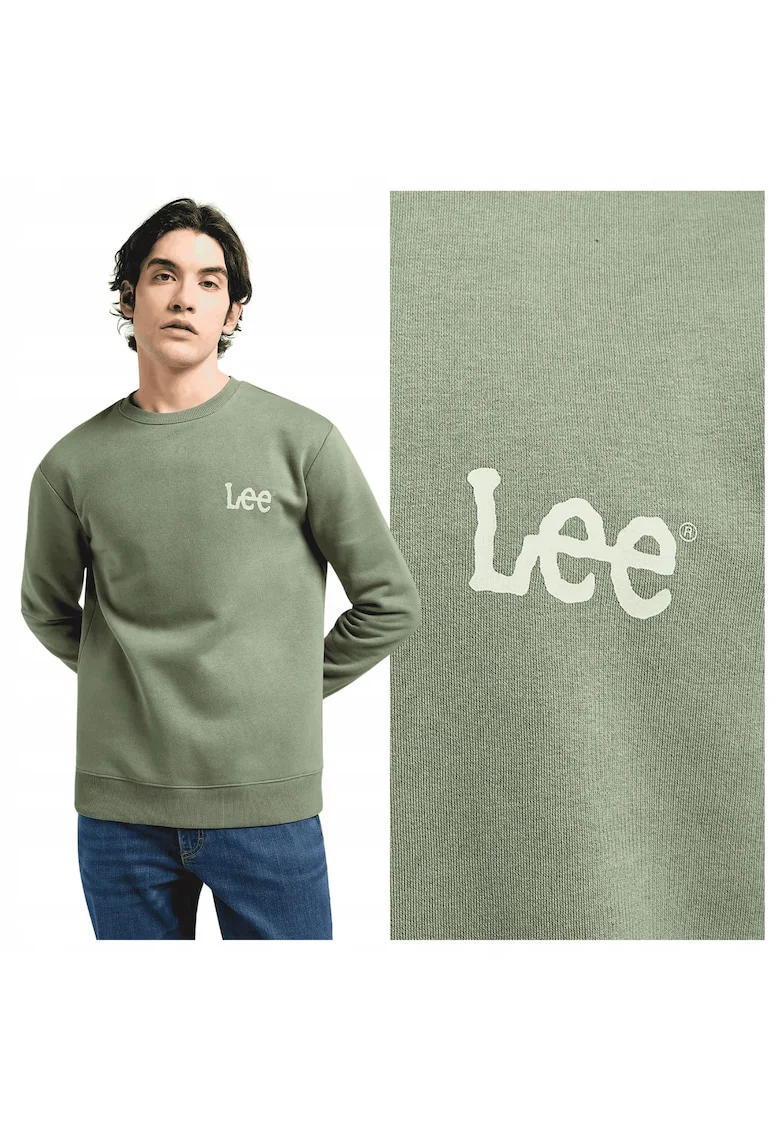 Hanorac Barbati,  Wobbly Lee SWS, Regular Fit, Design Clasic, Cu Logo, Maneci Lungi, Fara Gluga, Bumbac, Verde, Verde