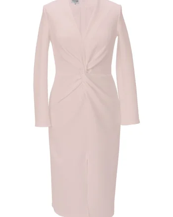 Rochie cambrata cu decolteu in V si detaliu rasucit frontal Jackie