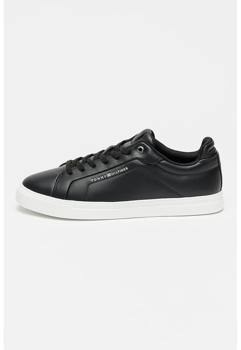 Pantofi sport Icou Court de piele, Negru/Alb optic