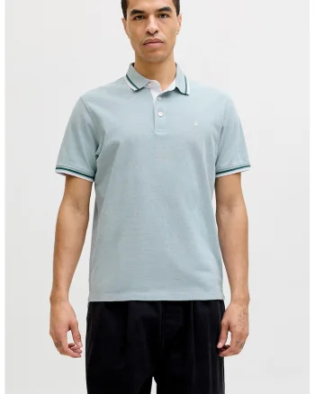Set de tricouri polo cu croiala slim fit Paul - 2 piese, Albastru prafuit/Albastru glaciar