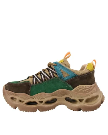 Pantofi sport, dama,  HY6383 bej, piele intoarsa, Bej