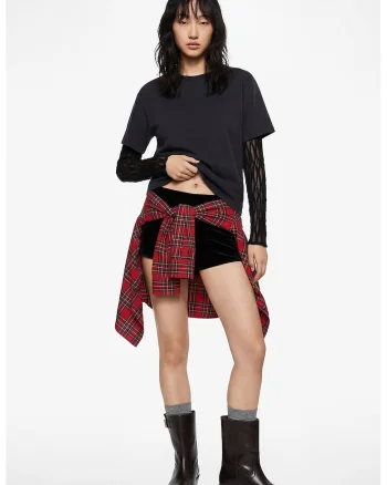 Tricou lejer de bumbac, Gri antracit