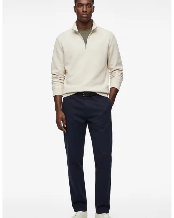 Bluza de trening striata cu fenta cu fermoar, Bej deschis